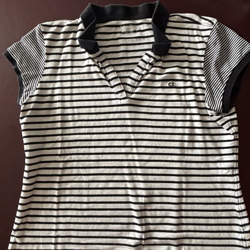 CK Lds XL Calvin Klein golf shirt EUC